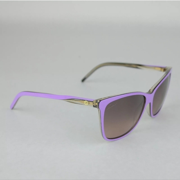 NWT GUCCI Lilac Acetate Sunglasses with Interlocking GG, Beautiful! - Picture 3 of 8